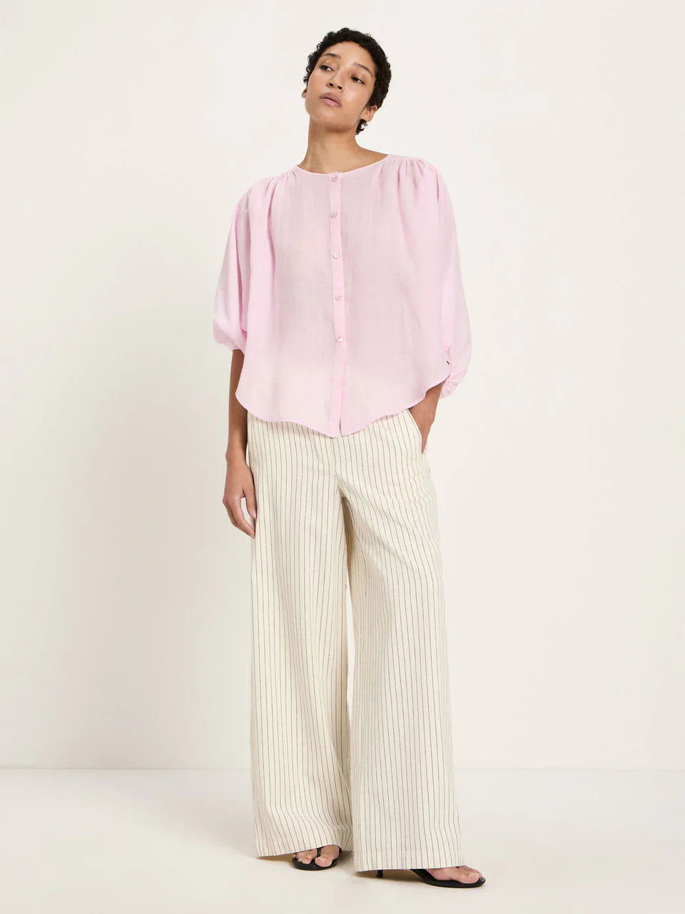 Bluse mit Kräuseln
