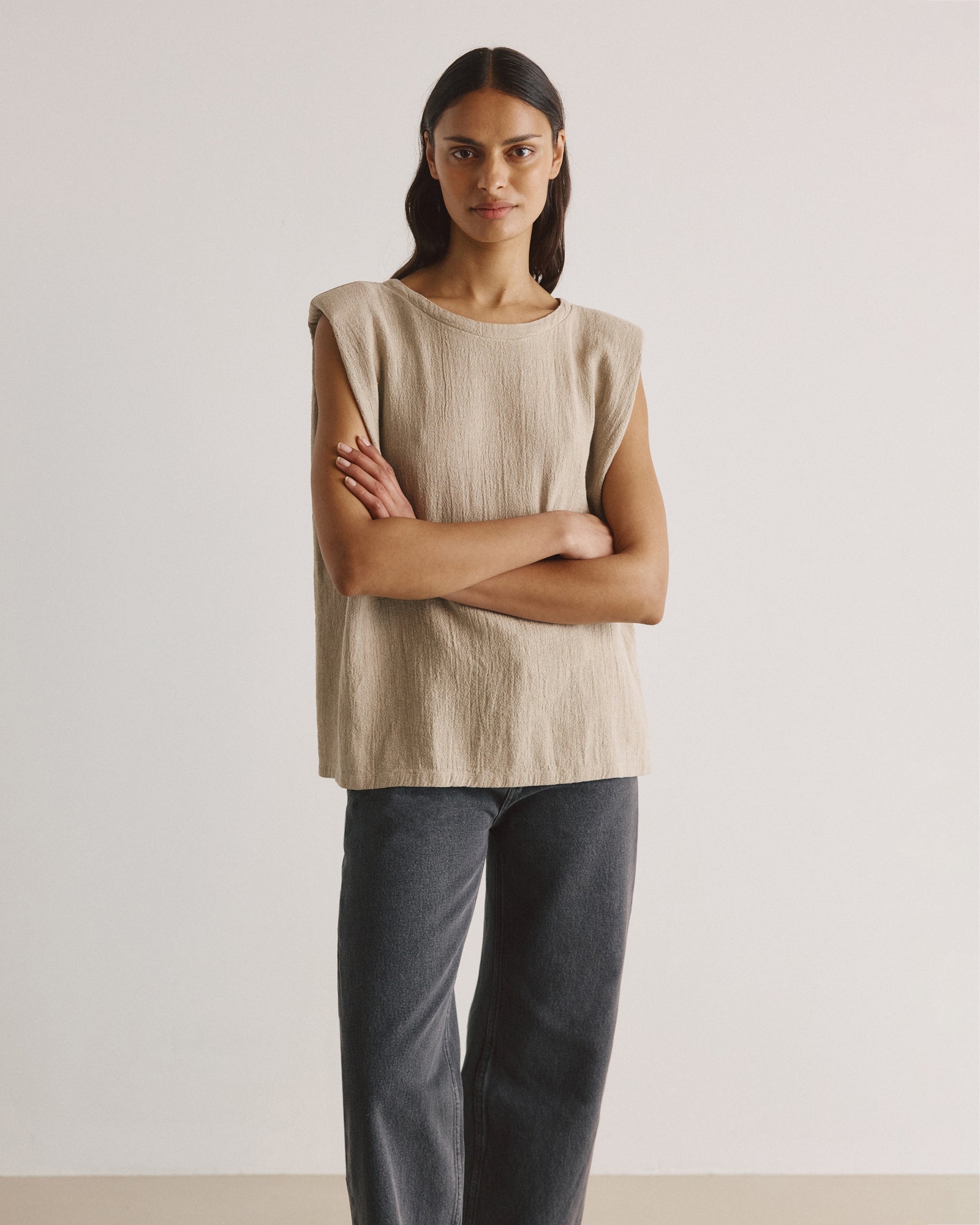 Top DEBBIE linen